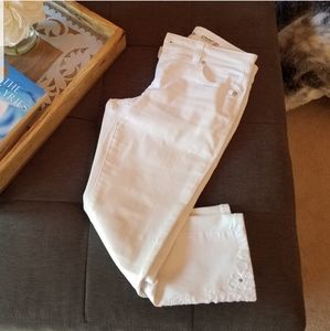 Petite Bright White INC International Concepts Cropped Jeans Denim Capris 4P